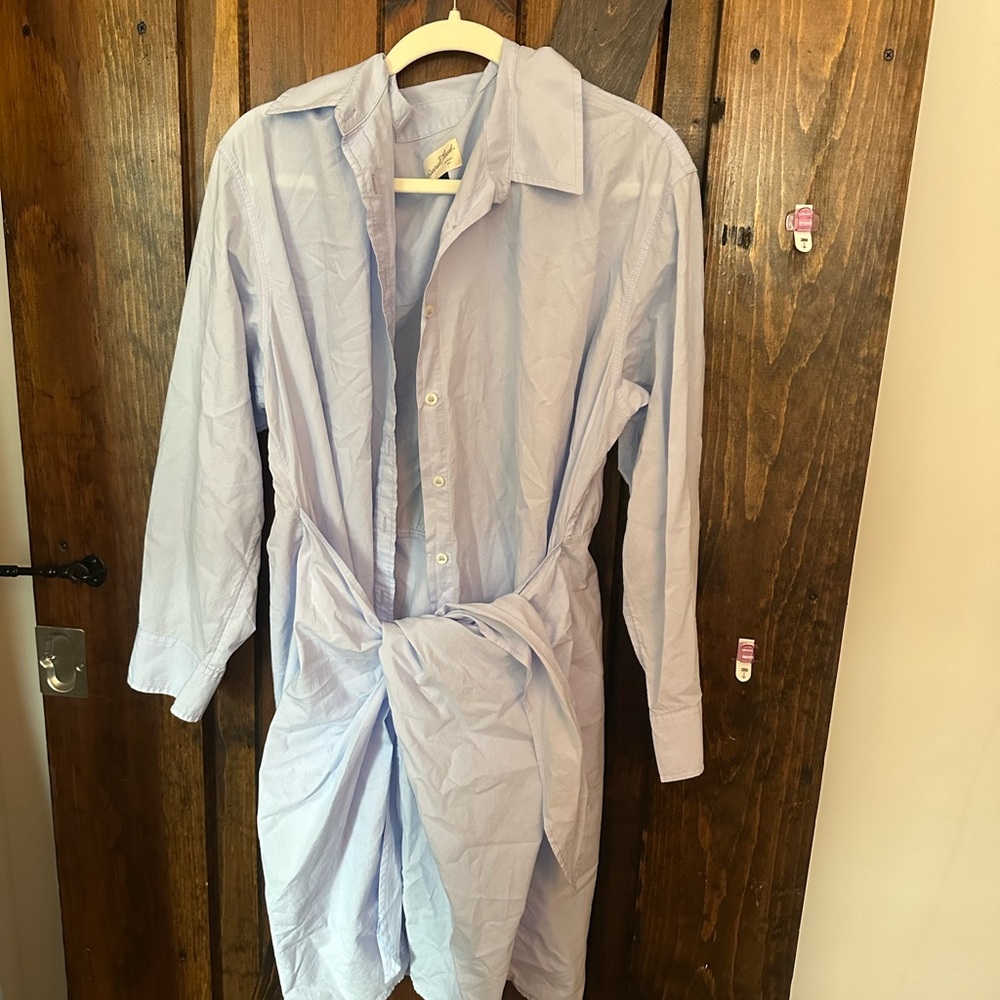 Universal Thread Light Blue Tie Button Up Dress